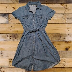 Stylish Denim Blue Midi Dress